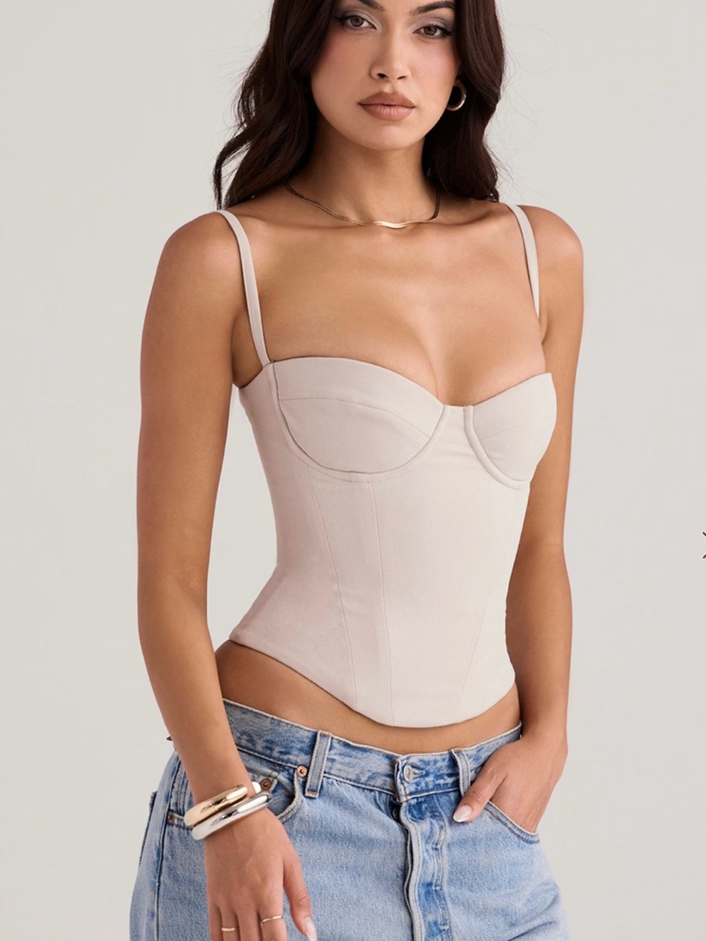 House of CB Shanna Oyster Underwired Corset Top NWOT Size M